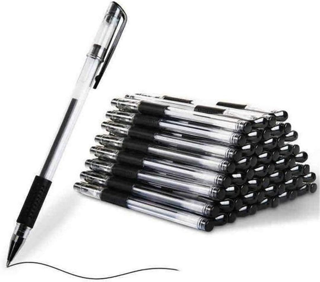 SmoothWrite Black Gel Pens 0.5mm Fine Tip (12 Pack)