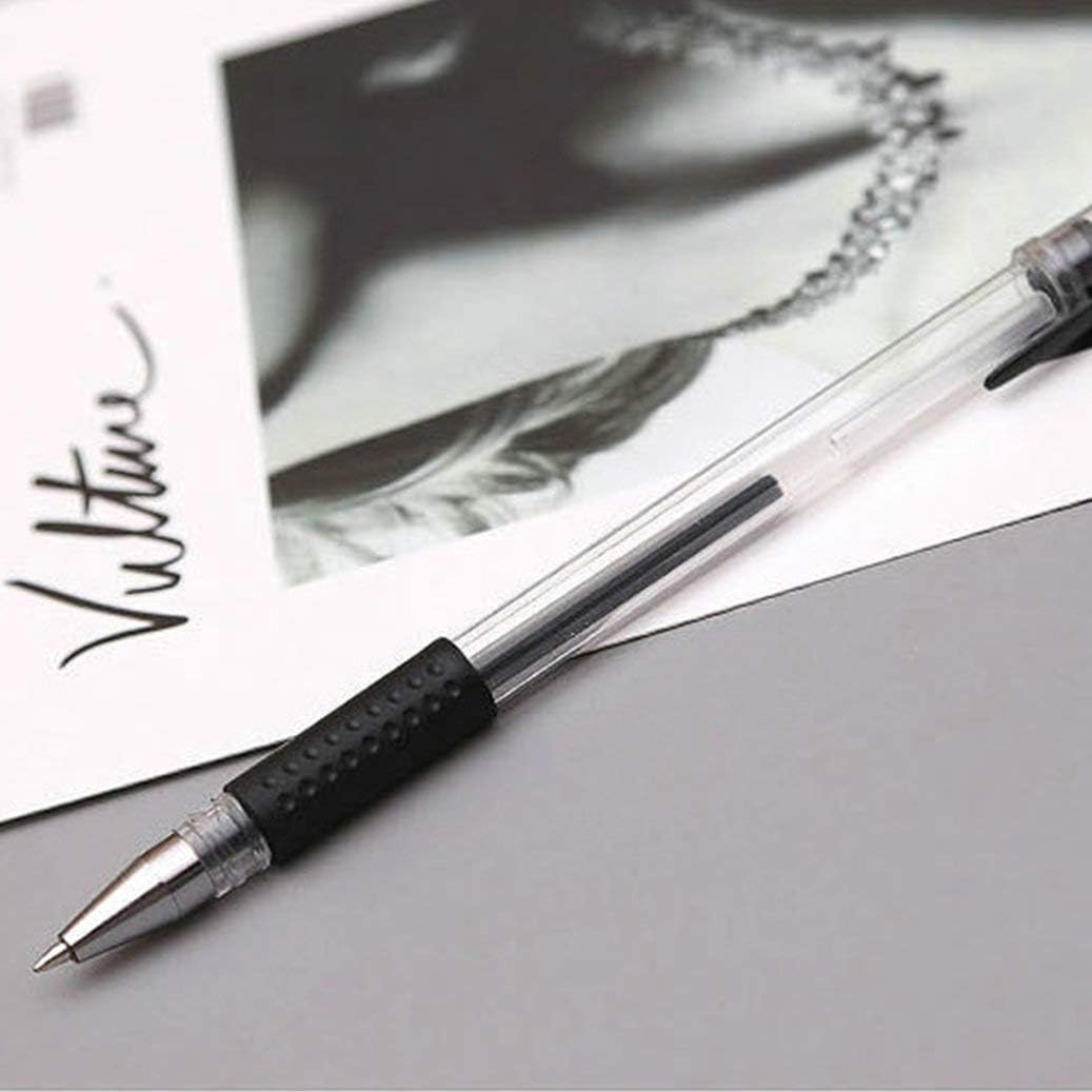 SmoothWrite Black Gel Pens 0.5mm Fine Tip (12 Pack)