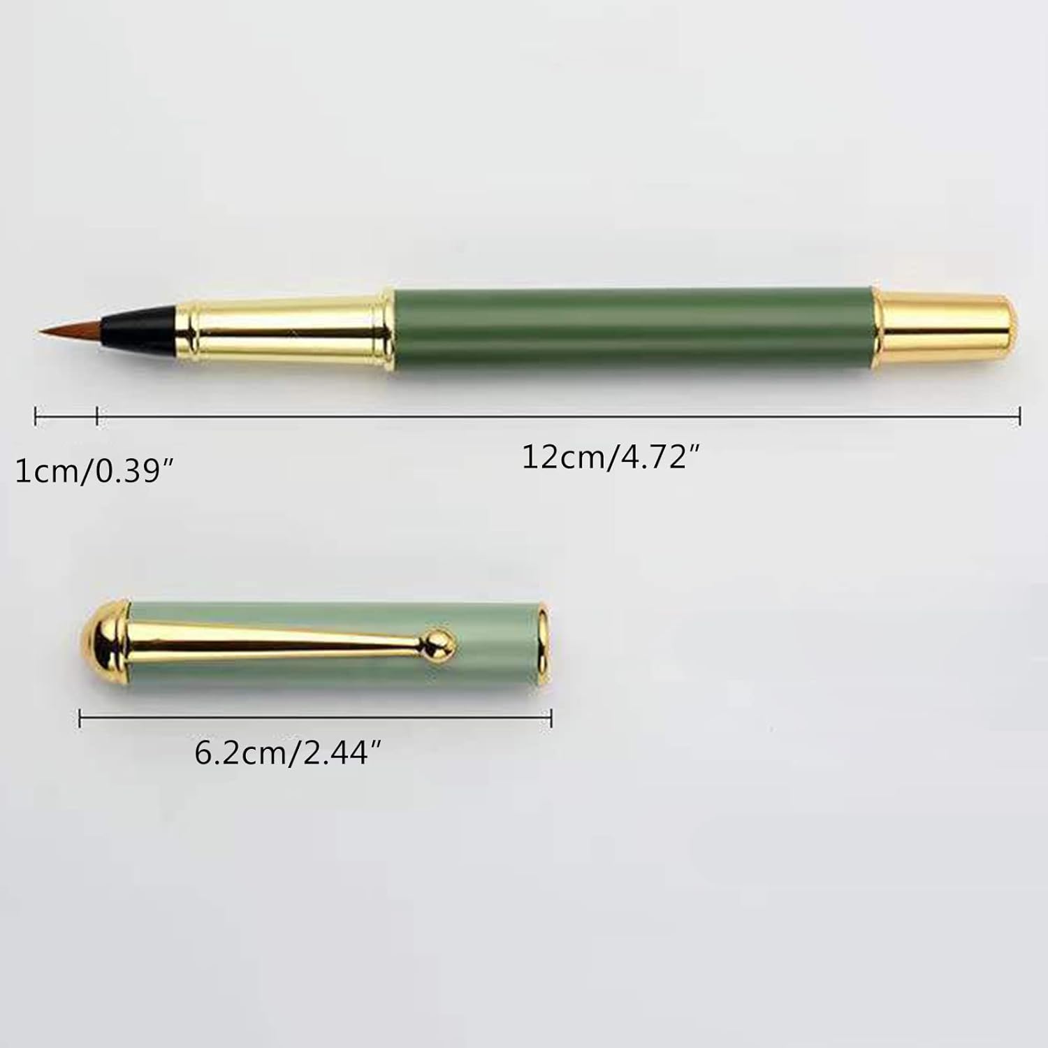 Refillable Chinese Brush Calligraphy Pen Set Metal Fountain Pen with Nibs, Ink & Cartridges