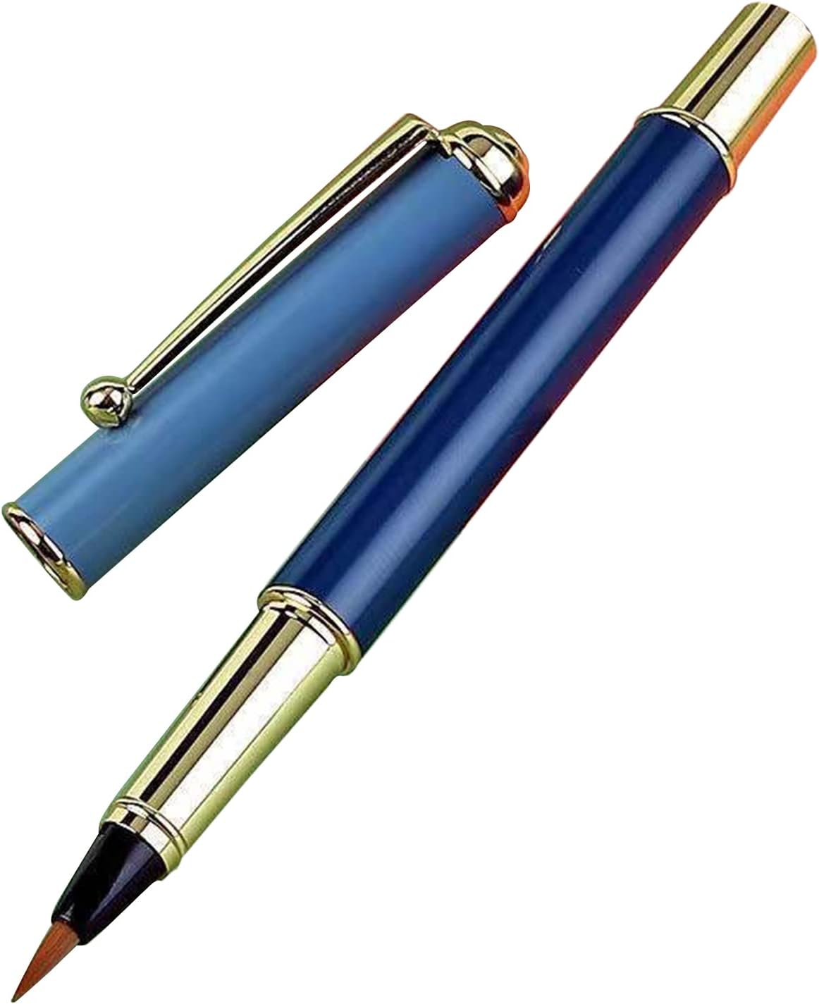 Refillable Chinese Brush Calligraphy Pen Set Metal Fountain Pen with Nibs, Ink & Cartridges