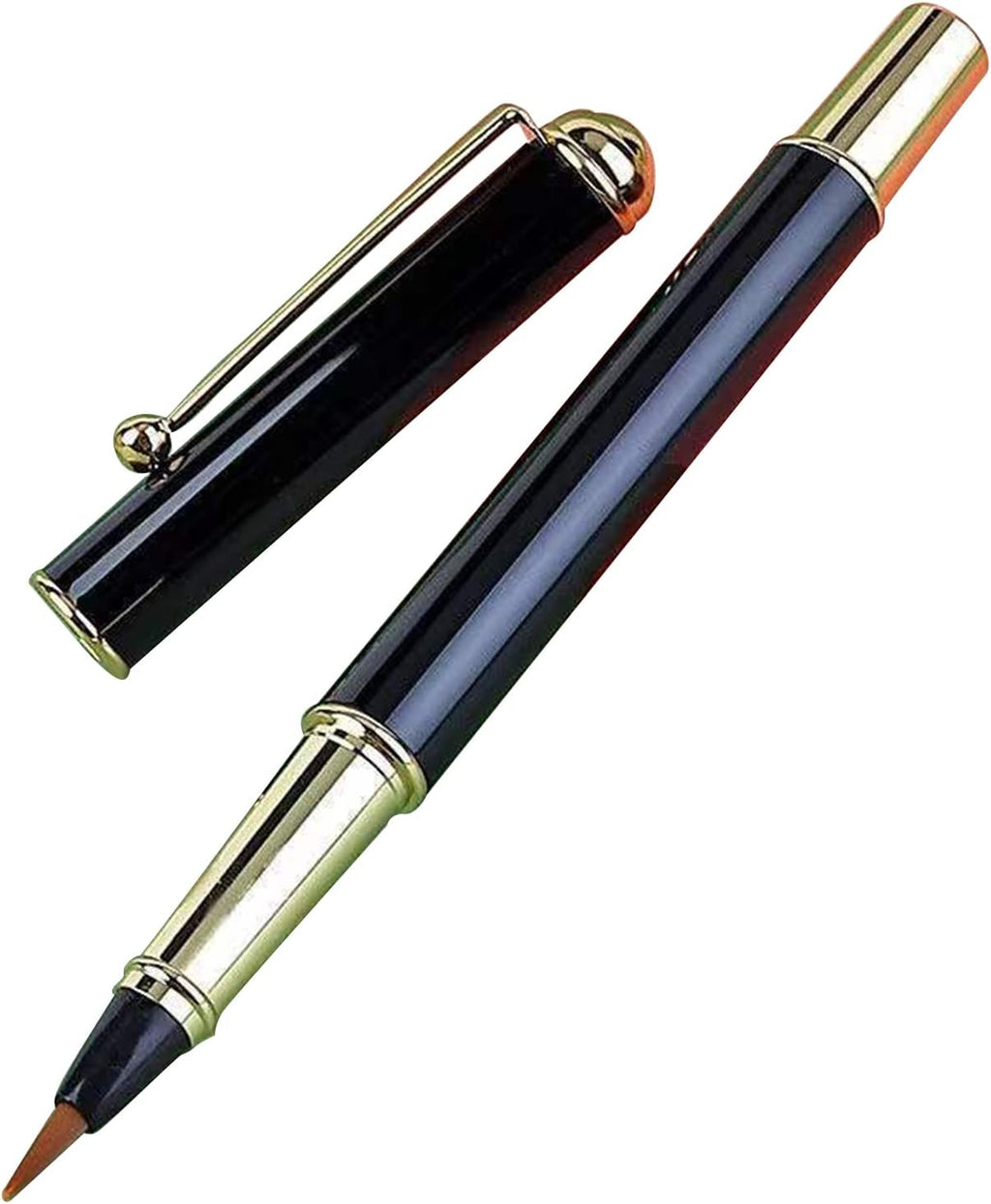 Refillable Chinese Brush Calligraphy Pen Set Metal Fountain Pen with Nibs, Ink & Cartridges