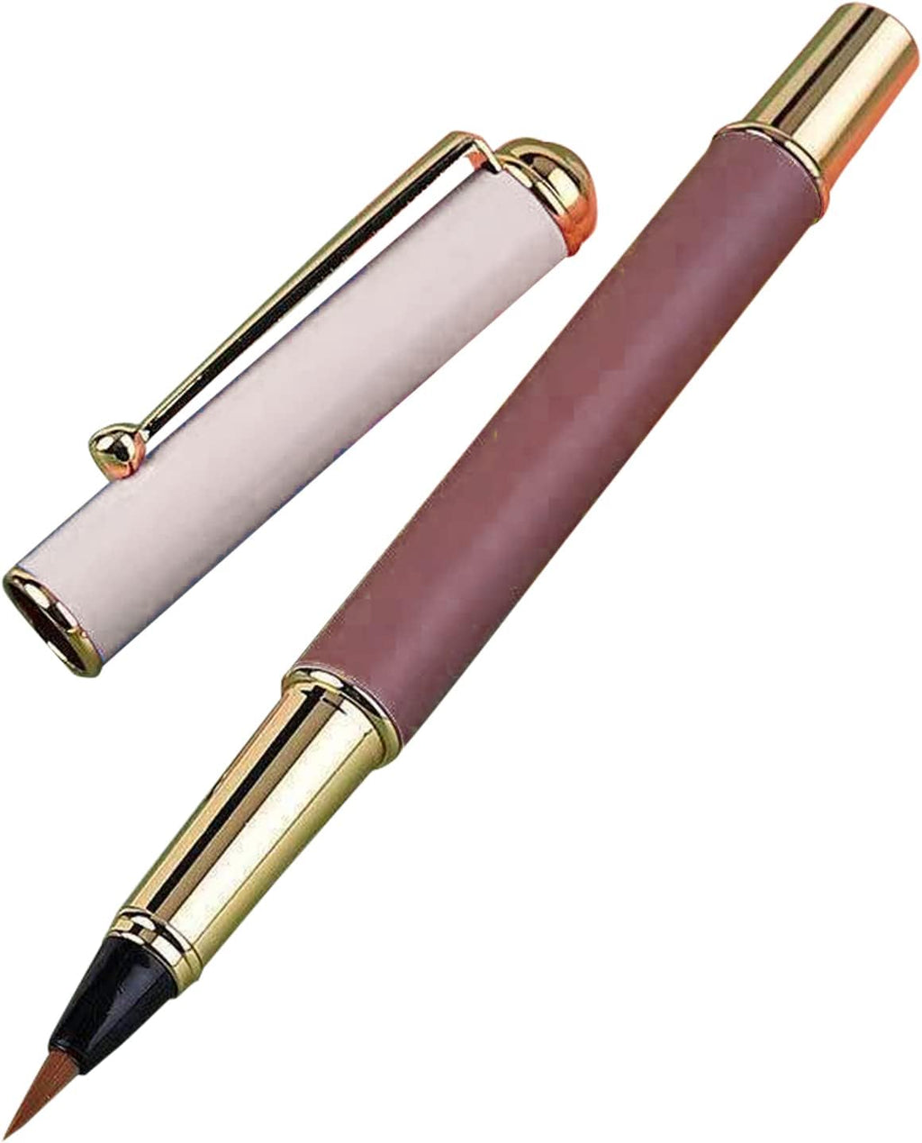 Refillable Chinese Brush Calligraphy Pen Set Metal Fountain Pen with Nibs, Ink & Cartridges