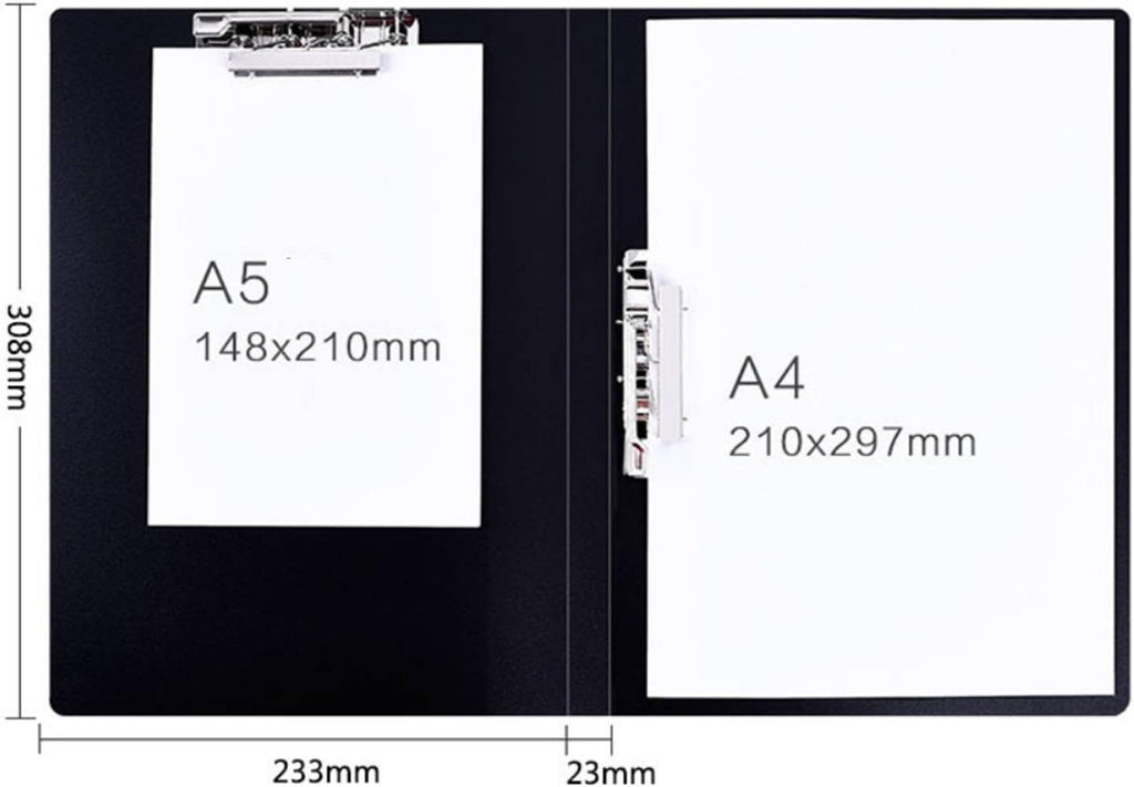 Double Strong File Folder with Clips Punchless Binder, Letter/A4 Size, 100 Sheet Capacity, Blue