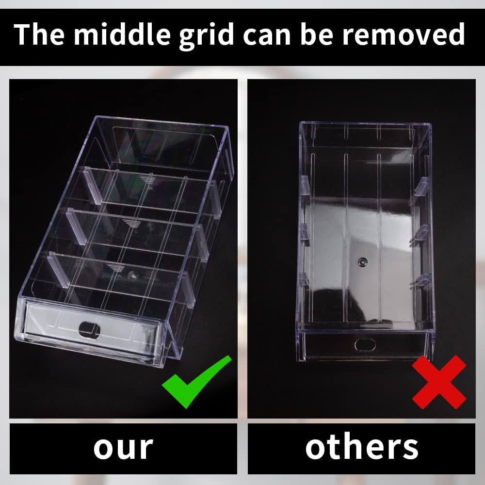 Stackable Drawer Storage Cabinet 12-Piece White Plastic Organizer with Dividers, Tags & Non-Slip Stickers