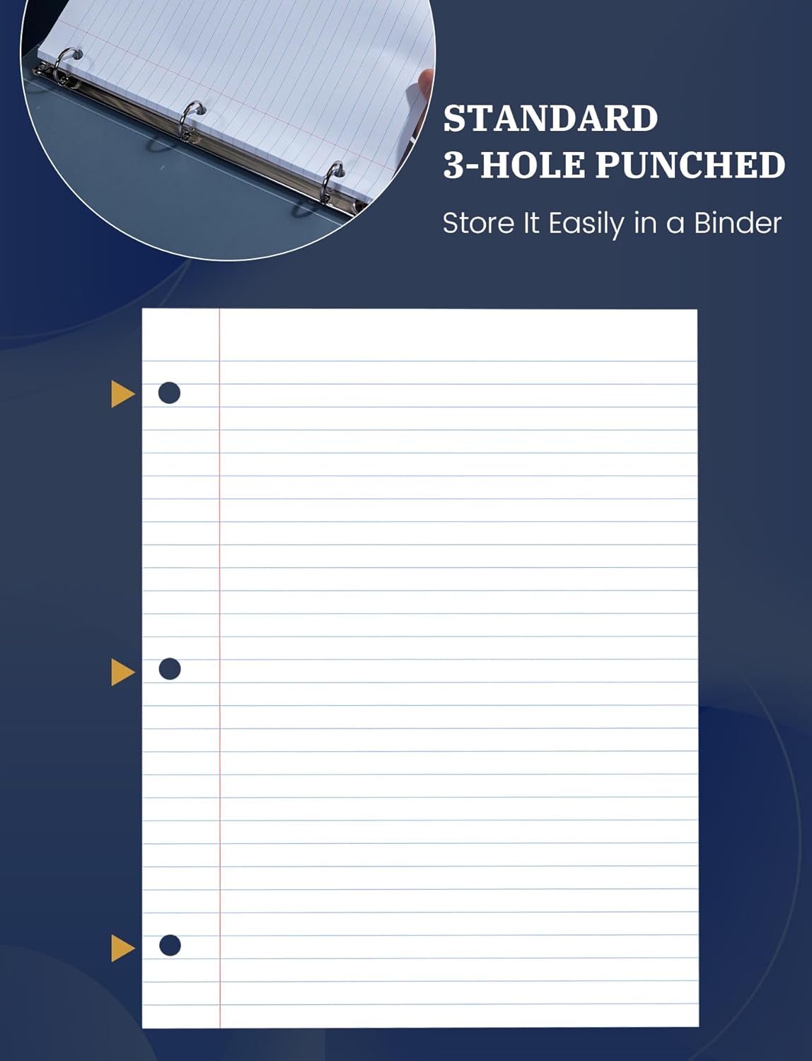 Loose Leaf Notebook Paper 8.5 x 11, College Ruled, 3-Hole Punched, 200 Sheets (2 Pack)