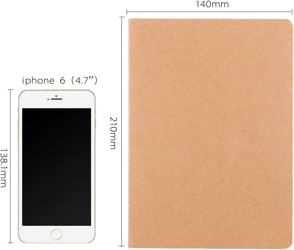 Notebook Journals 12 Pack A5 Travel & Writing Notebooks, Blank Paper, 60 Pages Each