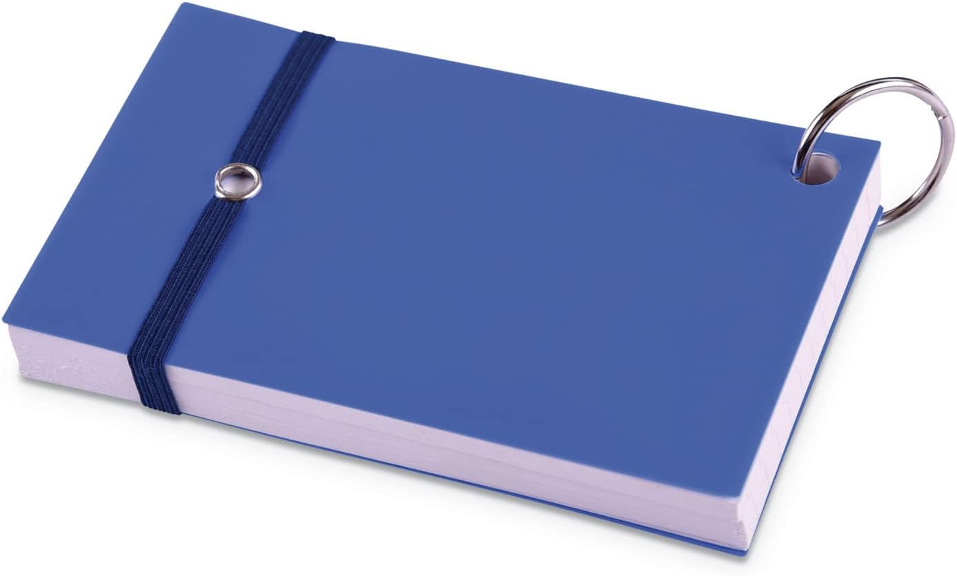 Ruled Index Cards with Ring 3x5 in, White, 100 Sheets per Pad, 3 Pack