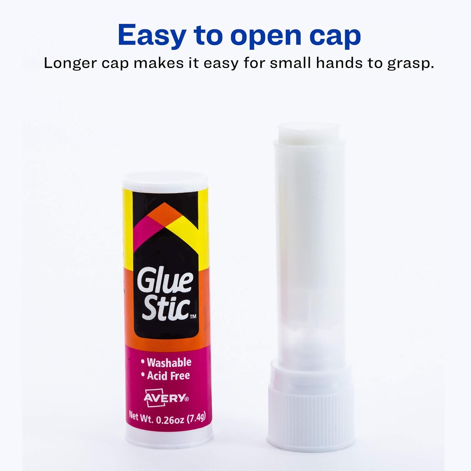 Avery Glue Stick White, Washable, Nontoxic, 0.26 oz, 6 Pack