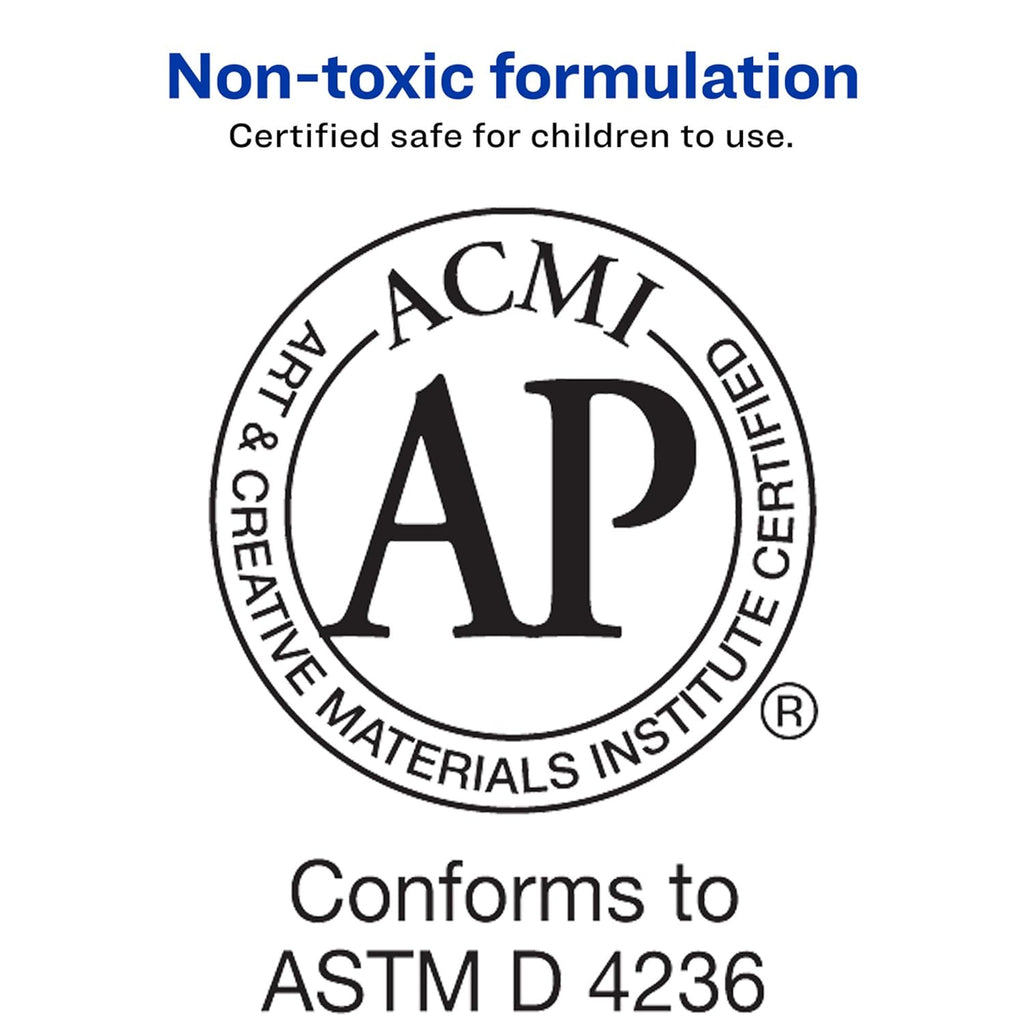 Avery Glue Stick White, Washable, Nontoxic, 0.26 oz, 6 Pack