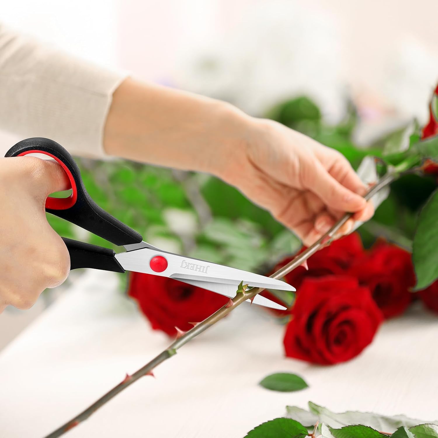 All-Purpose Scissors 6 Pack, Stainless Steel, Black Handles