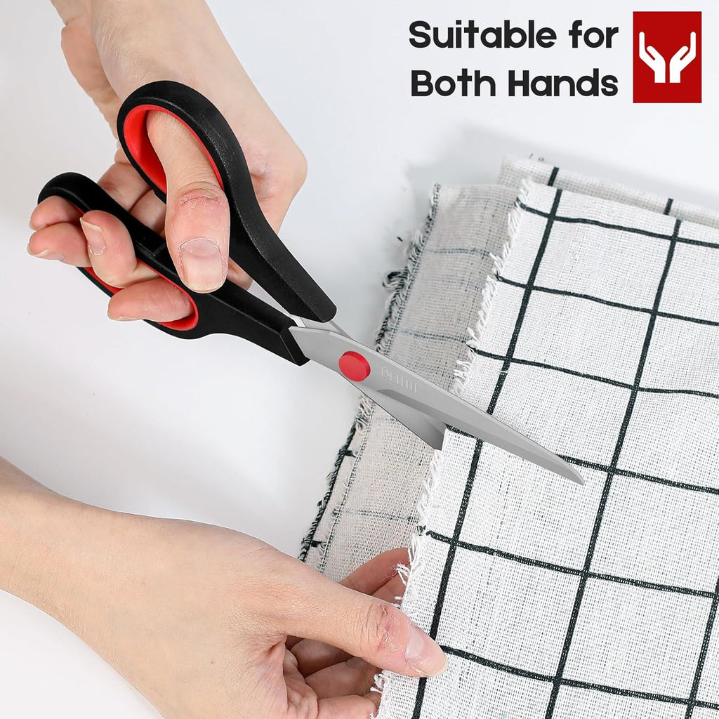 All-Purpose Scissors 6 Pack, Stainless Steel, Black Handles