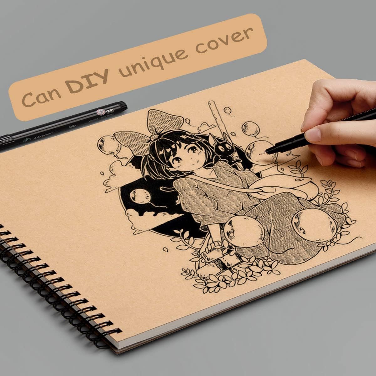 Sketch Book Pad 9" x 12" Spiral Bound, 98lb/160gsm, 30 Sheets, Acid-Free