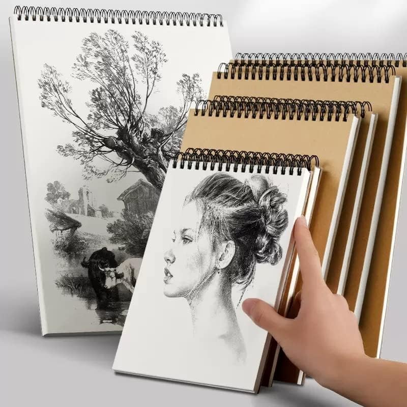 Sketch Book Pad 9" x 12" Spiral Bound, 98lb/160gsm, 30 Sheets, Acid-Free